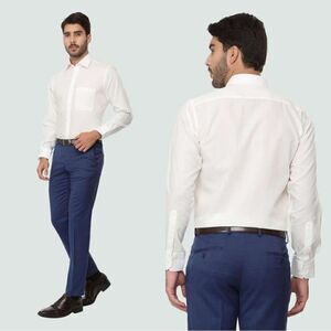 NWOT Louis Philippe Cotton Dress White Shirt Size 42